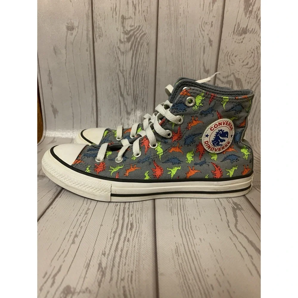 Converse Dinoverse Kids Size 3 Chuck Taylor All Star Hi Top 666200C Junior Dino